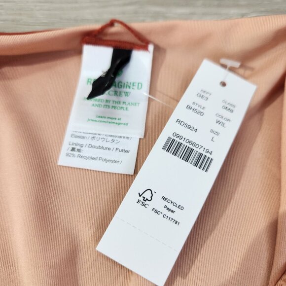 J. Crew Rust Cheeky String Bikini Bottom With Beads New With Tags Womens Size L - Picture 8 of 16